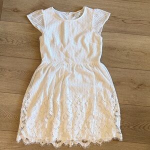chinese dress ladies White Deep V Long Sleeve Lace Mini Dress
